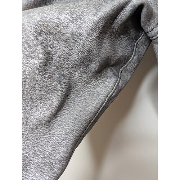 Citizens Of Humanity Harlow Ankle Slim Lambskin Leather Pants in Gray Size 25 - Picture 7 of 16